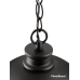 Hampton Bay Talullah 1-Light Matte Black Pendant Lighting with Gold Interior