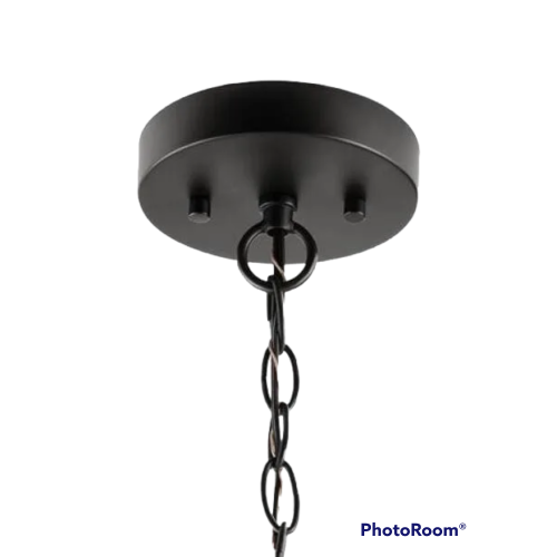 Hampton Bay Talullah 1-Light Matte Black Pendant Lighting with Gold Interior