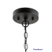 Hampton Bay Talullah 1-Light Matte Black Pendant Lighting with Gold Interior