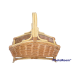 Large Heavy Duty Wicker and Bamboo Storage Tote Basket 18" H x 18" L x 7" W