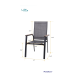 PHI VILLA Padded Textilene Patio Dining Chairs, Set of 2 PHI VILLA SKU: PV-321 Style: Wood-look-Arm Chairs -stackable