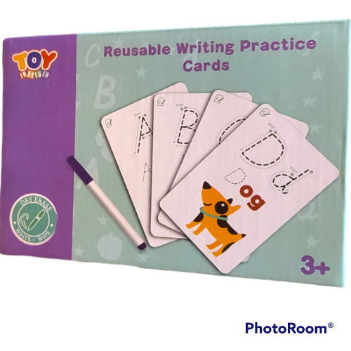 Dry erase reusable writing practice cards with easy clean up non toxic dry erase markerss 