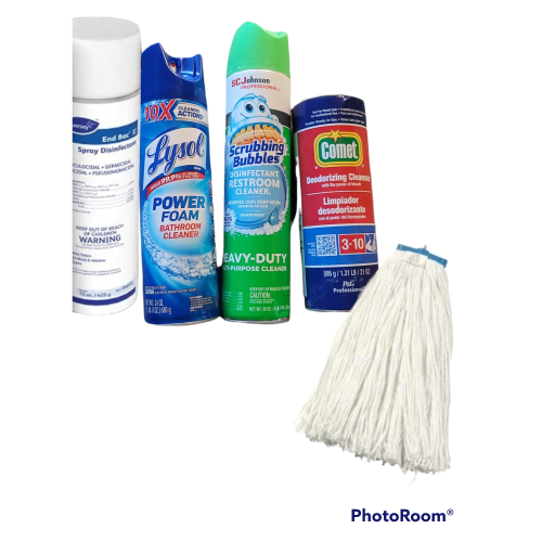 Cleaners Bundle + Disinfectant Spray + Mop Head