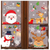  328 PCS Christmas Decorations Snowflake Window Clings Snowflakes Stickers, White Snowflake Ornaments, Snowman, Santa Claus and Reindeer Decals for Glass, Xmas Decals Decorations