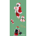 Christmas Decorations Animated Musical Santa Claus Decoration, DIY Christmas Tree Hangings Electric Climbing Wearing Mask Ladder Santa Home Christmas Ornaments Festival Decor (10×12×23cm, G)