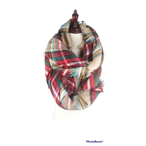 VIVIAN VINCENT -Oversized ultra soft Scarf wrap,  Large cozy cashmere type shawl scarf plaid