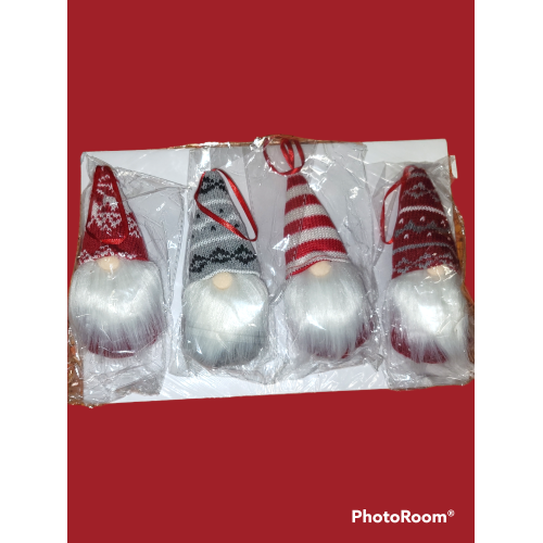 4 pack Hanging Christmas Gnomes