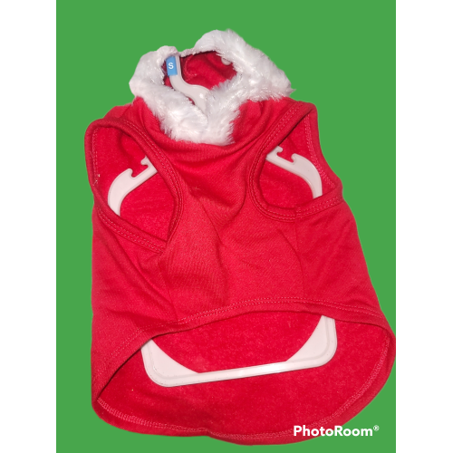 Sassy Pet Holiday Fashions - "Santa doesn't believe in you either" Fur trimmed Hoodie  Brand New