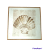 Seashell Painting with Mettalic Undertones 18" x 18" wood framed canvas 