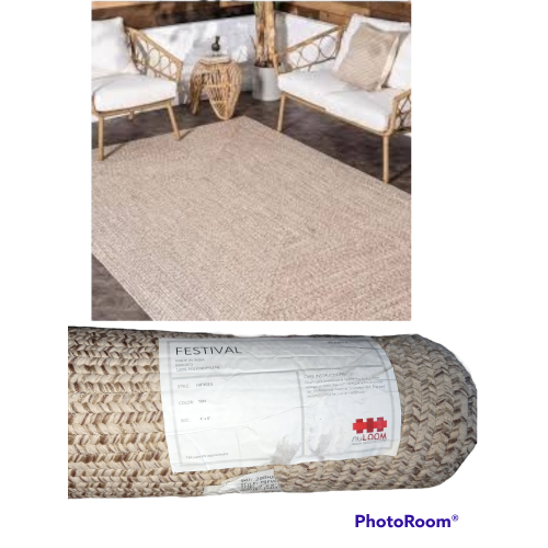 nuLOOM Lefebvre Casual Braided Tan 4 ft. x 6 ft. Indoor/Outdoor Area Rug