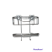 Dual Secure - Adhesive and Suction Cup Wire Organizer Caddy with 2 Shelves, and 2 Hooks