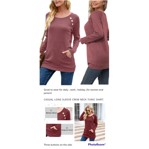 Yincro Women's Casual Long Sleeve Tunic Tops Fall Tshirt Blouses https://a.co/d/drrvMyw