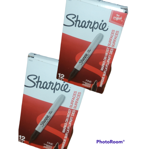 12 pack Sharpie Black Permanent Markers