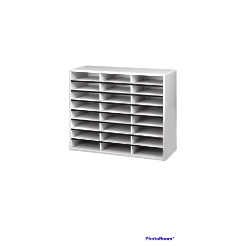 Brand new  Fellowes Literature Organizer  24 Compartment Sorter, Dove Gray  Retail $111.00