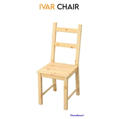 IKEA IVAR Dining Chair Wooden Chair Kitchen Furniture Home Indoor Solid Pine 