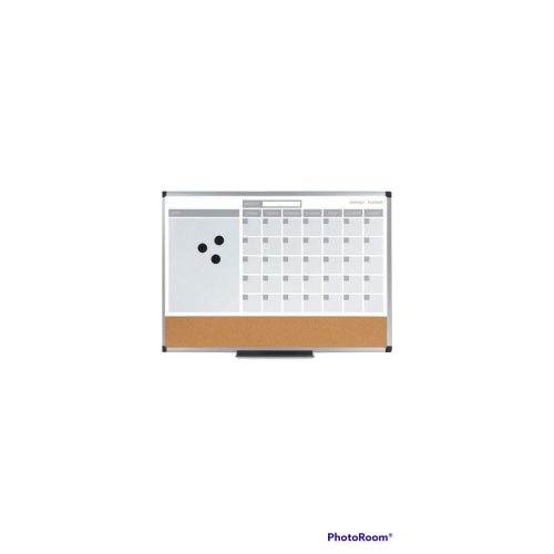 MasterVision 3-in-1 Calendar Planner Dry Erase Board, 36 x 24, Silver Frame