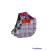 FUR BABY Poocho- plaid fleece with bow and elastic underband 