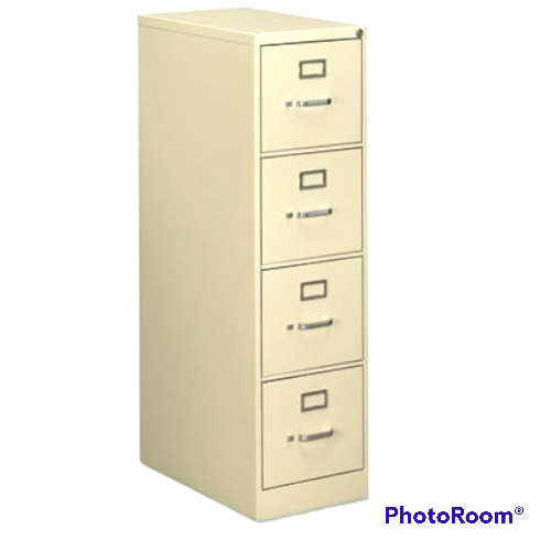 Alera Four-Drawer Vertical File Cabinet, Letter, 15w x 25d x 52h, Putty