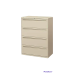 HON Brigade 700 Series 4-Drawer Lateral File Cabinet, Locking, Letter/Legal, Putty, 42"W (H794.L.L)