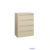 HON Brigade 700 Series 4-Drawer Lateral File Cabinet, Locking, Letter/Legal, Putty, 42"W (H794.L.L)