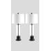 Collinson 30.5" Black/Clear Table Lamp Set (Set of 2)