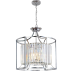 Decor Living Cecilia 4-Light Polished Chrome Cage Chandelier with Crystal Shade