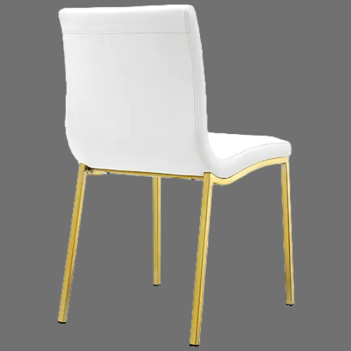 Bloomingdale's Euro Style Scott Side Chair, Set of 2, COLOR: White/Matte Brushed Gold