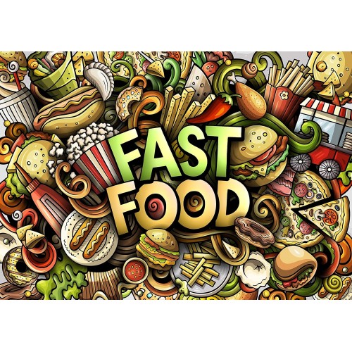 Puzzlement Streak - Fast Food Jigsaw Puzzles | 1000 Piece Puzzle for Adults of Cardboard Puzzles