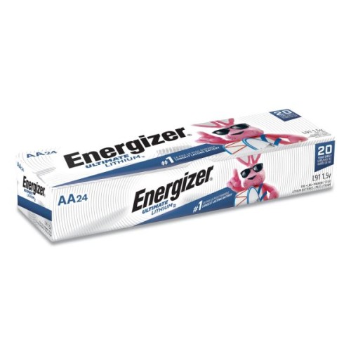 Energizer Ultimate Lithium AA Batteries, 1.5V, 24/Box