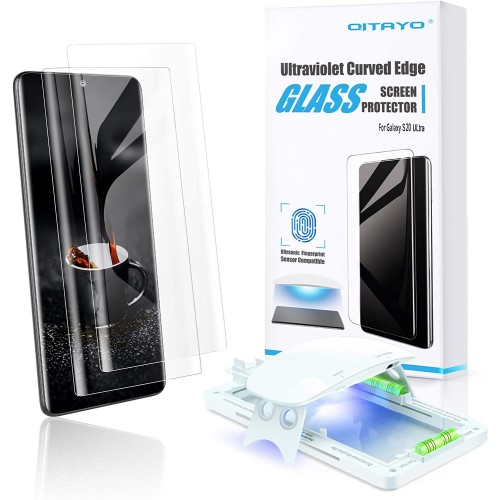 Qiittaayo Ultraviolet Curved Edge Glass Screen Protector for Galaxy S20 Ultra