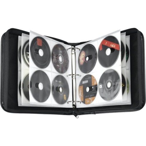 CD/DVD Expandable Binder, Holds 208 Discs, Black